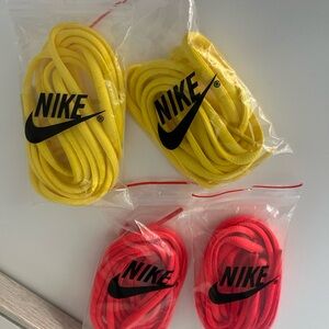 Nike Bright Yellow and Red Shoelaces